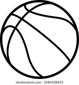 The basketball isolated on white background