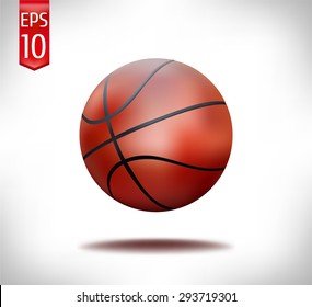 Basketball. Isolated On White Background. Vector Illustration.