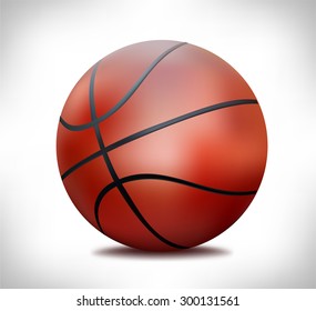 Basketball. Isolated On White Background. Vector Illustration.
