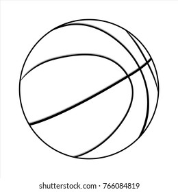 Basketball isolated on white background. Vector illustration eps 10.