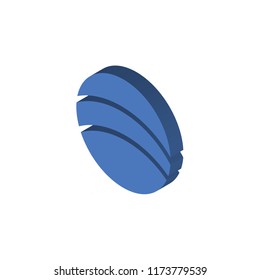 Basketball isometric left top view 3D icon