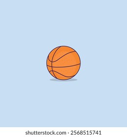 Basketball isometric view, basketball cartoon.