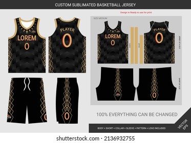 basketball jersey abstract pattern design template