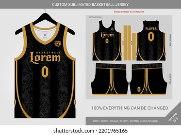 Basketball Jersey Design Template Concept