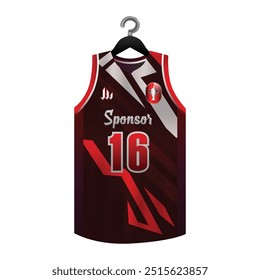 Basketball jersey design template uniform front concept