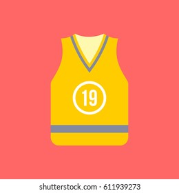 basketball jersey flat icon