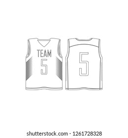basketball jersey icon. Element of T-shirt for mobile concept and web apps icon. Thin line icon for website design and development, app development