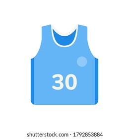 Basketball jersey icon flat illustration isolated on white