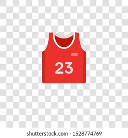 basketball jersey icon sign and symbol. basketball jersey color icon for website design and mobile app development. Simple Element from basic flat icons collection for mobile concept and web 