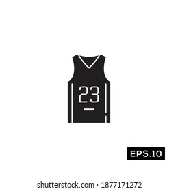 Basketball jersey Icon. Basketball Silhouette Sign Logo Vector