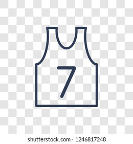 Basketball jersey icon. Trendy linear Basketball jersey logo concept on transparent background from Clothes collection