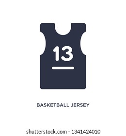 basketball jersey isolated icon. Simple element illustration from clothes concept. basketball jersey editable logo symbol design on white background. Can be use for web and mobile.
