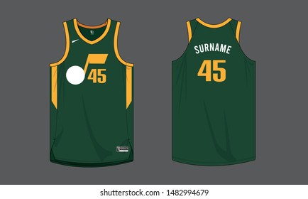 Basketball jersey kit uniform vector template