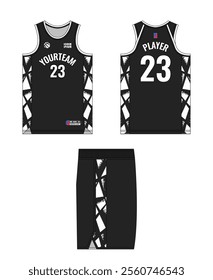 Basketball jersey mockup. Basketball jersey design. Basketball team uniform.