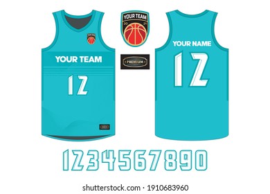 basketball jersey mockup template vector design