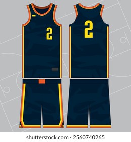 basketball jersey mockup template vector design