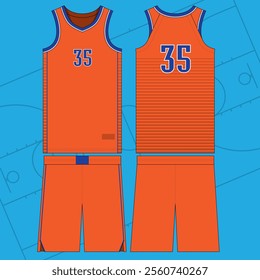 basketball jersey mockup template vector design