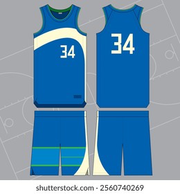 basketball jersey mockup template vector design