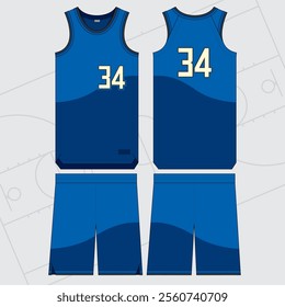 basketball jersey mockup template vector design