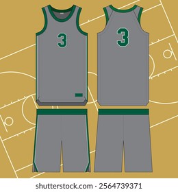 basketball jersey mockup template vector design