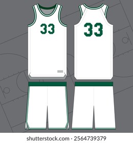 basketball jersey mockup template vector design
