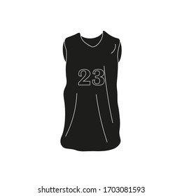 basketball jersey on white background vector