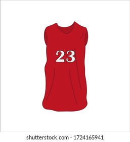 basketball jersey on white background vector