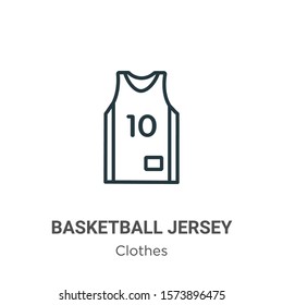 outline basketball jersey clipart