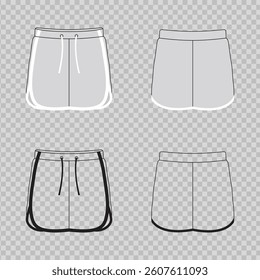 Basketball jersey pant mockup vector art Isolated on transparent background