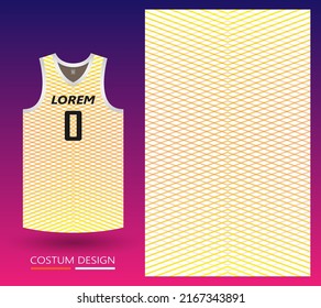 Basketball Jersey Pattern Design Template White Stock Vector (Royalty ...