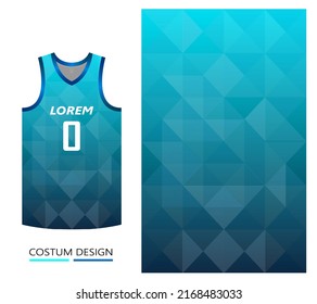 basketball jersey pattern design template. blue abstract background for fabric pattern. basketball, running, football and training jerseys. vector illustration