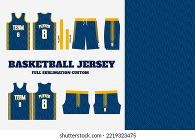 Basketball jersey pattern design template. Abstract pattern background for basketball uniform, basketball sumblimation, bicycle, e-sport, basketball, soccer, Fabric pattern, Sport background, Vector