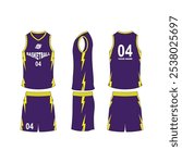 Basketball jersey set template collection.