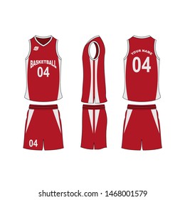 Basketball jersey set template collection.