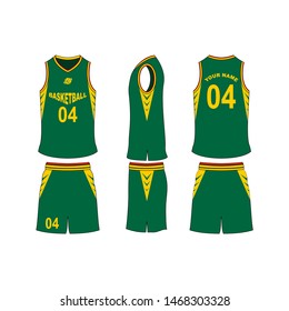 Basketball jersey set template collection.