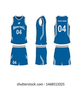 Basketball Jersey Set Template Collection.