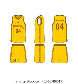 Basketball jersey set template collection.