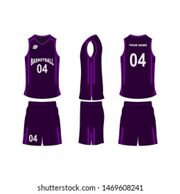 Basketball jersey set template collection.