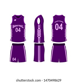 Basketball jersey set template collection.