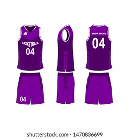 Basketball jersey set template collection.