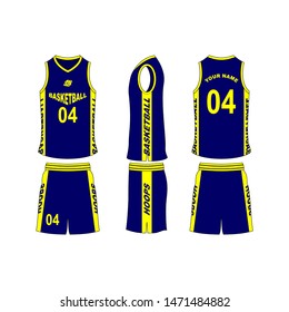 Basketball jersey set template collection.