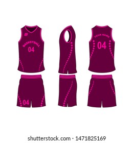 Basketball jersey set template collection.