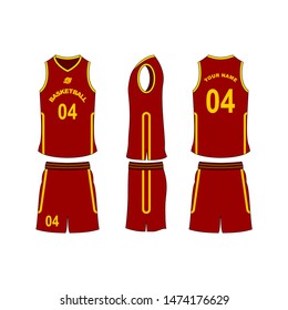 Basketball jersey set template collection.