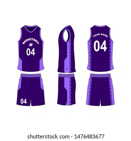 Basketball jersey set template collection.