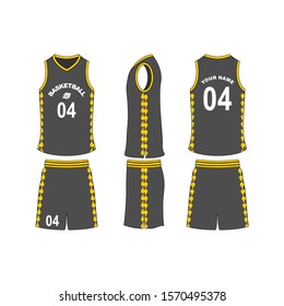 Basketball jersey set template collection.