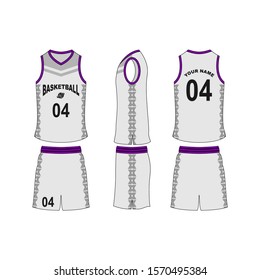 Basketball jersey set template collection.