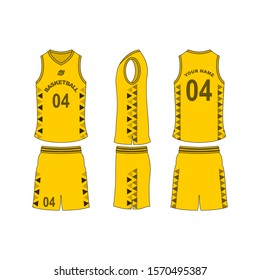 Basketball jersey set template collection.