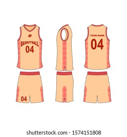 Basketball jersey set template collection.