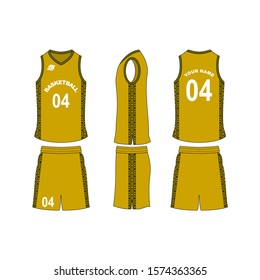 Basketball jersey set template collection.