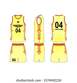 Basketball jersey set template collection.